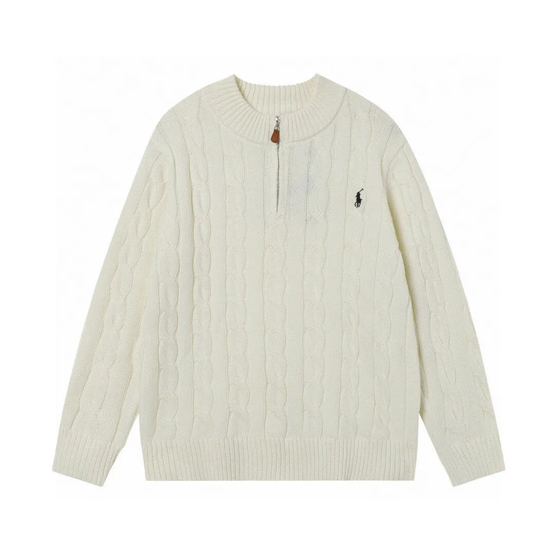 P194 Style number: 603 -Ralph Lauren 24ssRL half-zip long-sleeved sweater with classic war horse logo embroidery on the chest, pullover jacket -The item is made of dyed and spun yarn, purchased from the original version. A full set of customized accessories. Details determine success. A major autumn and winter new style. The item weighs more than 800 grams. It is soft and delicate and does not tie the body. The upper body effect is very nice and has a loose fit. -Color: black, white, gray -Size: S/M/L/XL/2XL